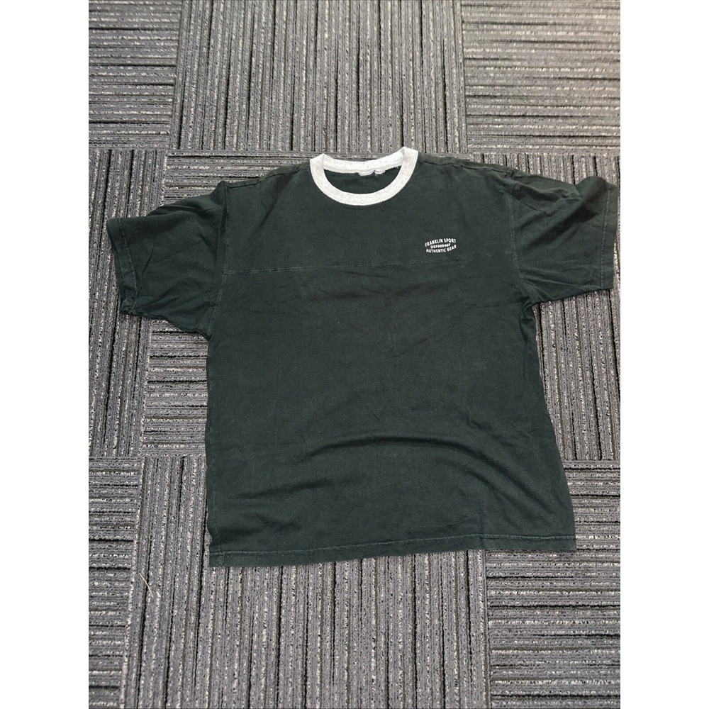 Vtg Mens Franklin Sports GREEN SHORT Sleeve Sport Shirt Jersey Size Unknown